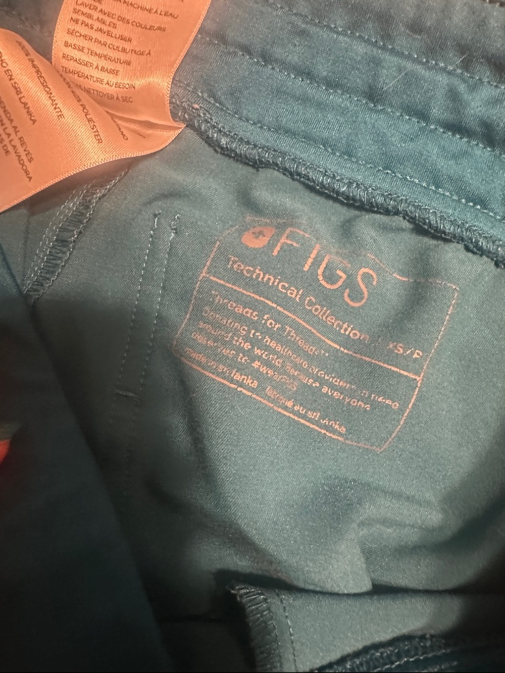 FIGS Teal Technical Collection Scrub Pant